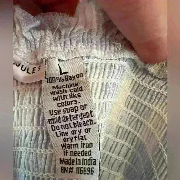 Sincerely Jules Blue and White Sleeveless Mini Dress- Size Large- NWT - Picture 3 of 6